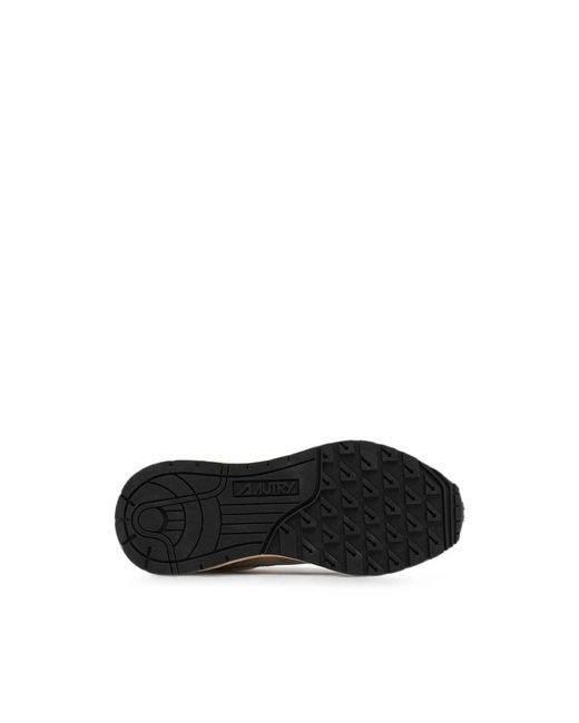 Autry Natural Super Vintage Suede-Panelled Sneakers