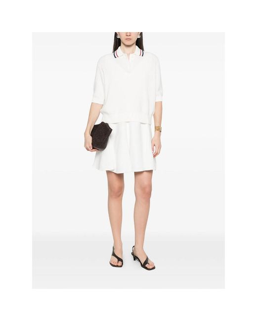 Brunello Cucinelli White Sweater Cotton