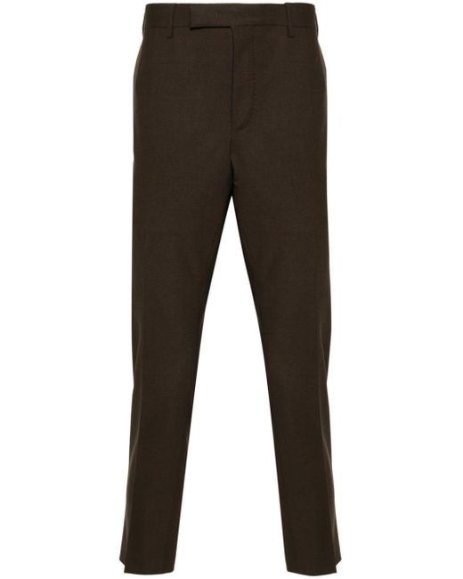 PT Torino Black Slim-Cut Chino Trousers for men