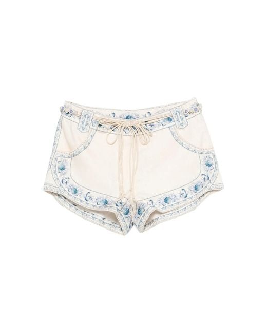 Zimmermann White Neutrals Shorts