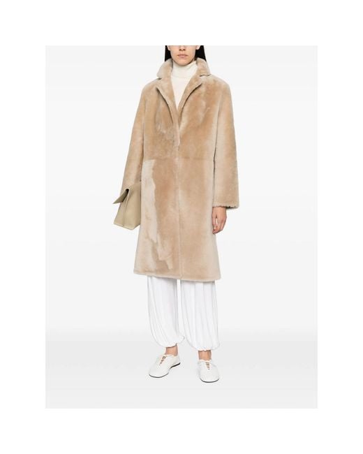Yves Salomon Natural Shearling Coat