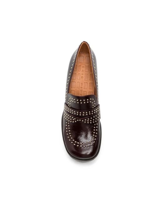 Chie Mihara Brown Taleah Studded Leather Loafers