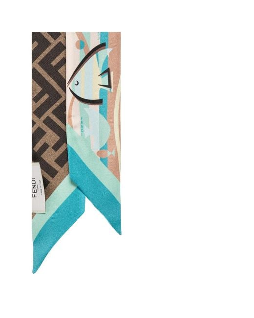 Fendi Blue Scarves