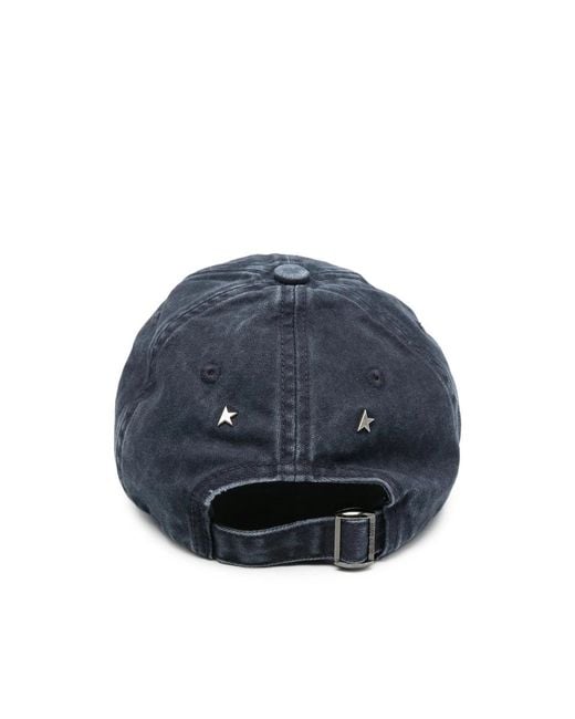 Golden Goose Deluxe Brand Blue Six-Panel Logo-Embroidered Baseball Cap