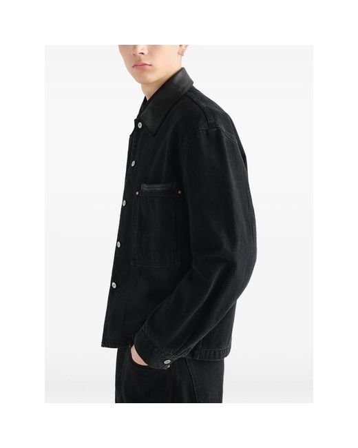 Lemaire Black Workwear Overshirt for men