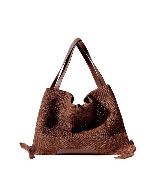 Hereu Brown Tote Bags