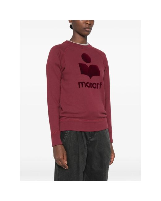 Isabel Marant Red Milly Logo-Print Sweatshirt