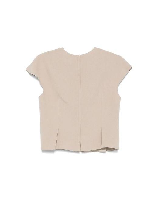 DE SANTIS Natural V-Neck Top