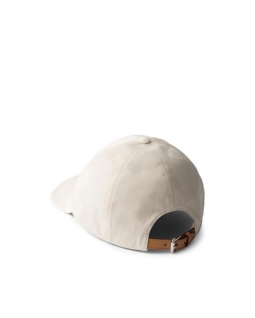 Prada White Neutrals Hats for men