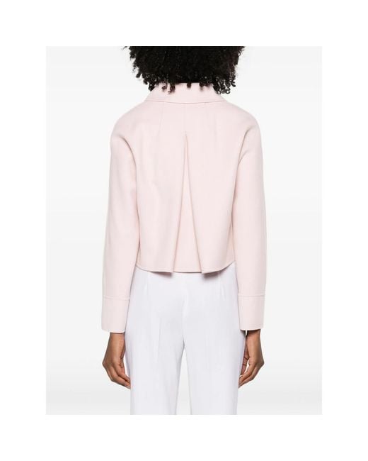 Max Mara Pink Collared Patch-Pocket Jacket
