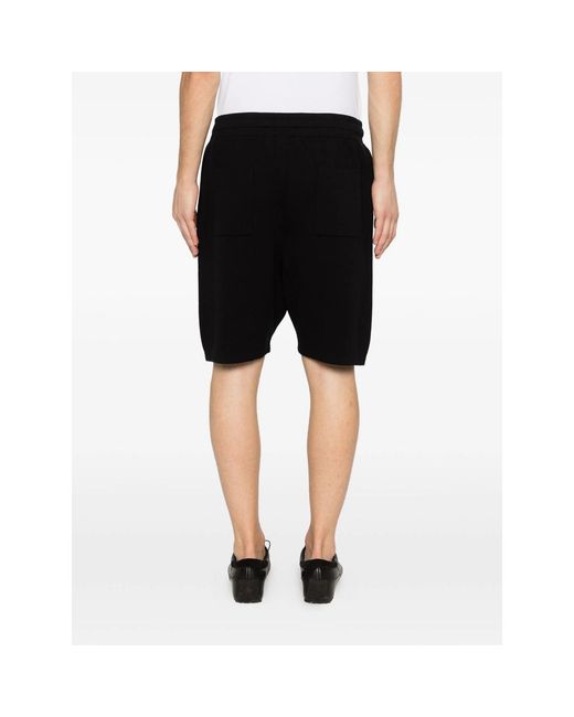 Scaglione Black Drawstring Shorts for men