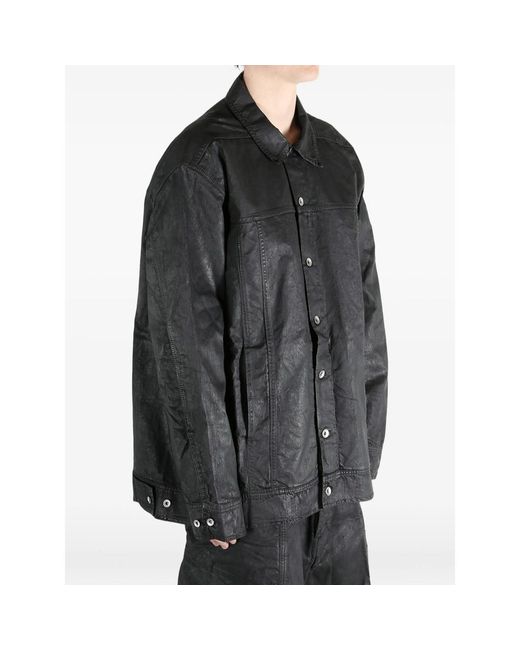 Rick Owens Black Button-Up Jacket for men