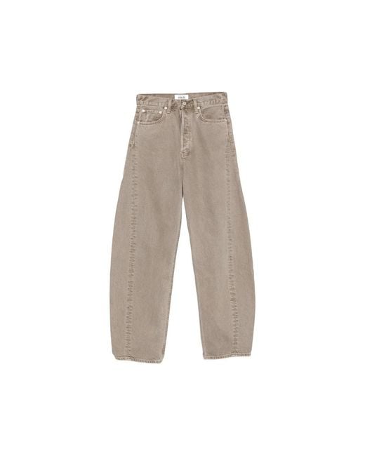 Agolde Gray Luna Belt-Loop Jeans