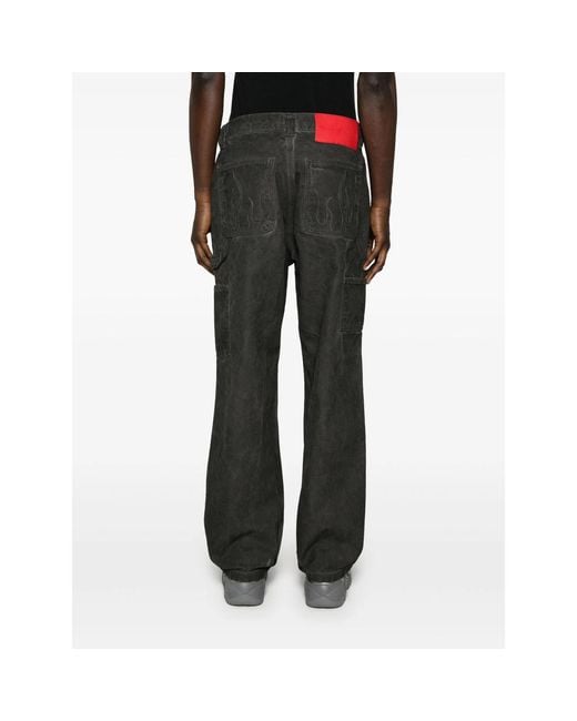 Vision Of Super Black Logo-Patch Jeans for men