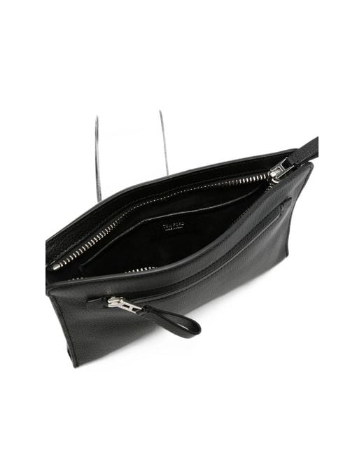 Tom Ford Black Grained Leather Clutch Bag for men