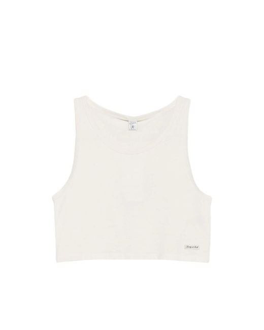 Sporty & Rich White Tank Top Jersey