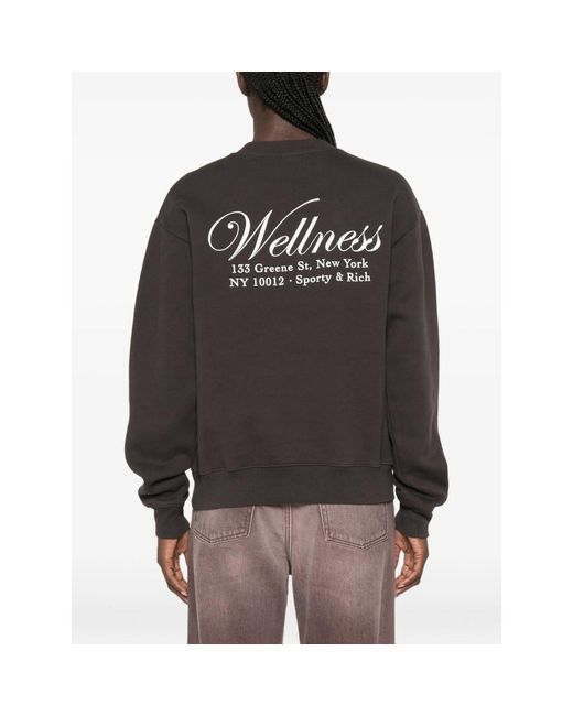 Sporty & Rich Black Soho Logo-Print Sweatshirt