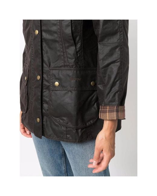 Barbour Black Beadnell Waxed Jacket