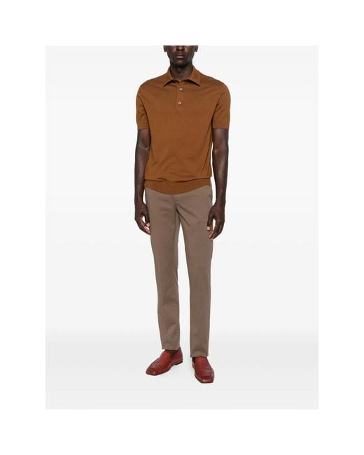Canali Gray Chinos Cotton for men
