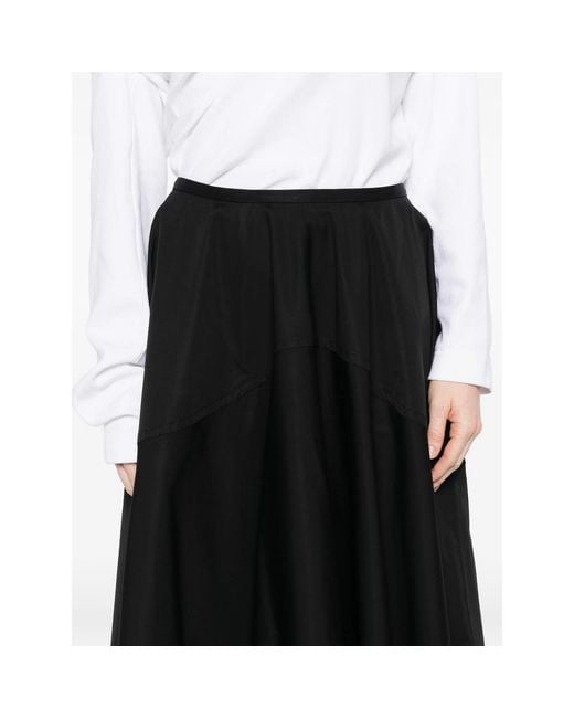 BITE STUDIOS Black Zip-Fastening Midi Skirt
