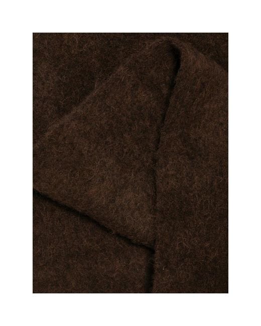 Golden Goose Deluxe Brand Brown Fringed-Edge Scarf for men
