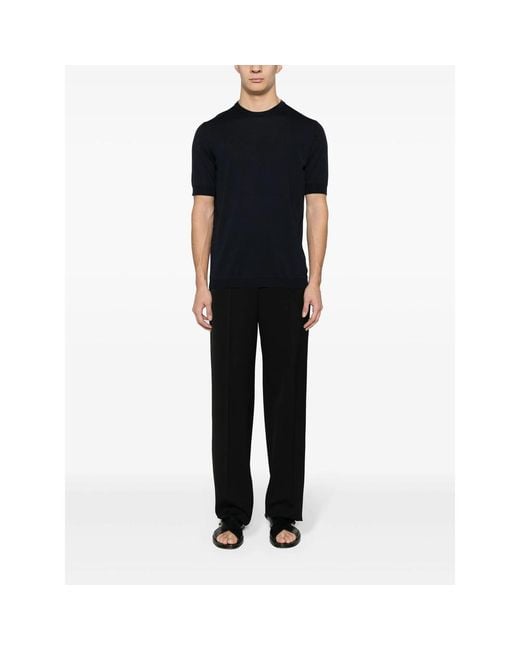 GOES BOTANICAL Black Fine-Knit Merino Wool Top for men