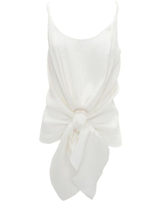 J.W. Anderson White Knotted Strap Top