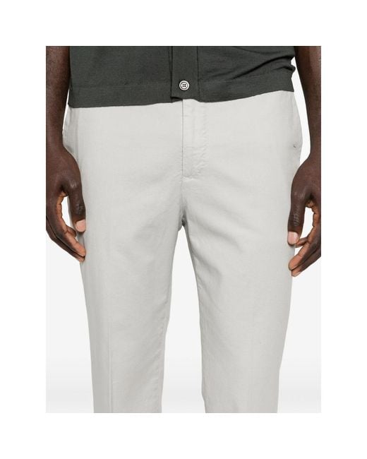 Incotex White Straight Trousers for men