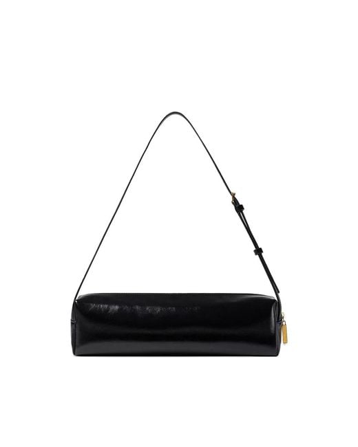 Khaite Black Leather Shoulder Bag