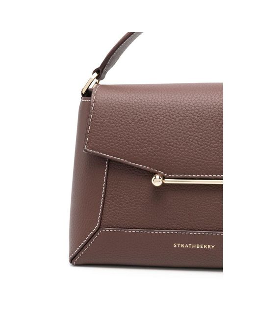 Strathberry Brown Leather Tote Bags