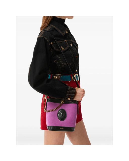 Versace Purple Tote Bags