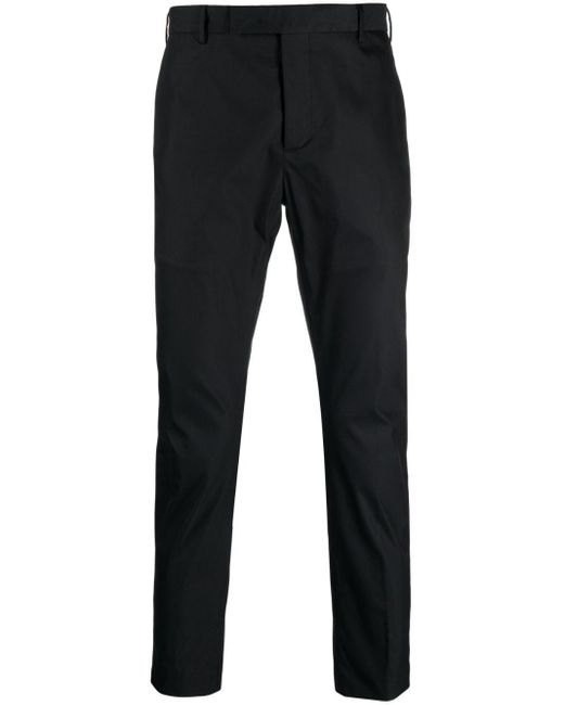 PT Torino Blue Slim-Cut Tailored Trousers for men