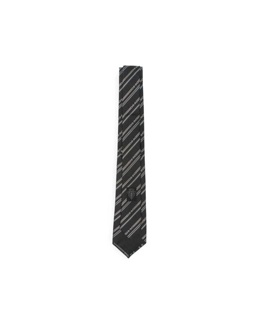 Gucci Black Interlocking G Horsebit Tie for men