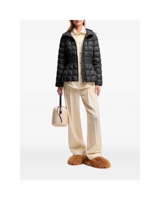 Moncler Black Engoulevent Square-Quilted Hooded Jacket