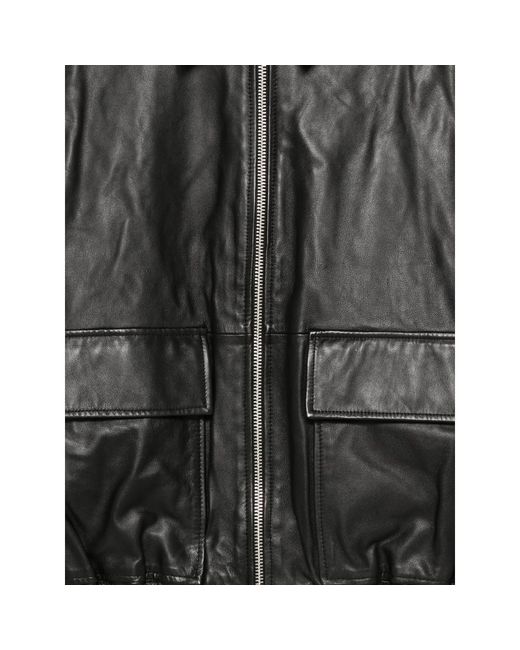 Studio Nicholson Black Piston Leather Jacket for men
