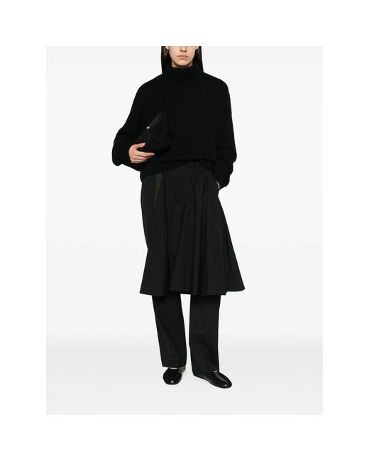 Lisa Yang Black Zerlina Ribbed-Knit Roll-Neck Sweater