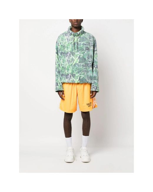 GALLERY DEPT. Yellow Logo-Print Track Shorts for men