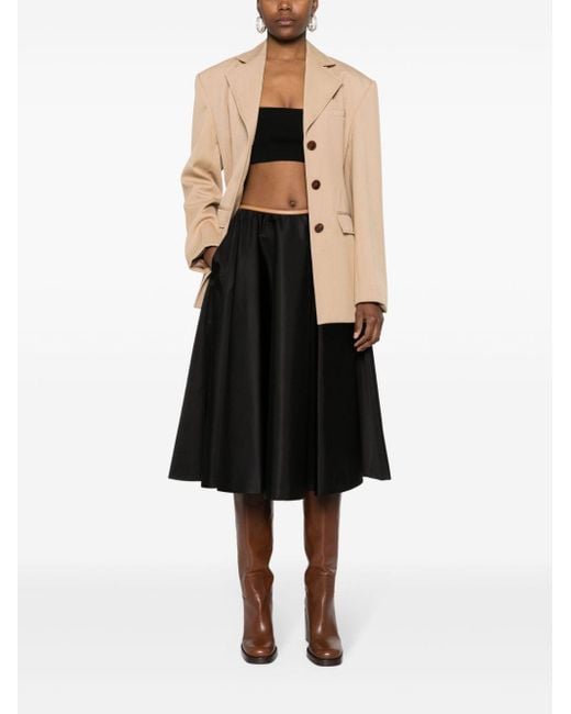 Prada Black Re-Nylon Midi Skirt