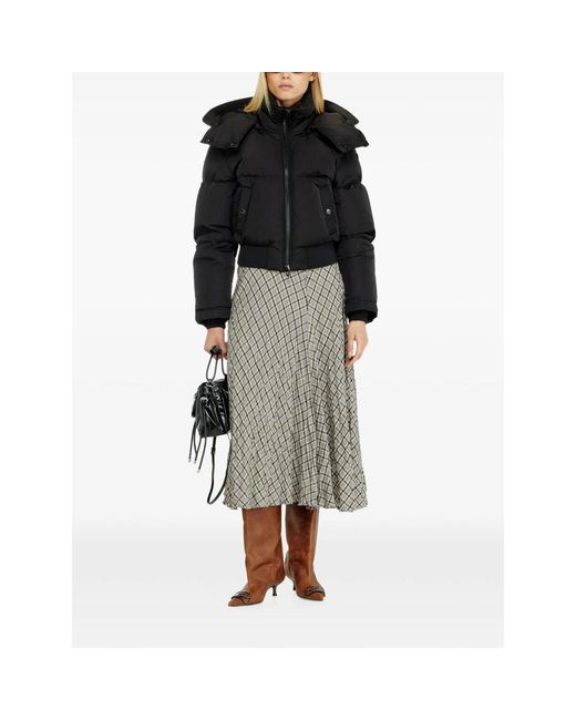 DIESEL Black Wrinkled-Nylon Down Puffer Jacket With Detachable Hood