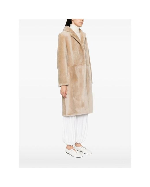 Yves Salomon Natural Shearling Coat