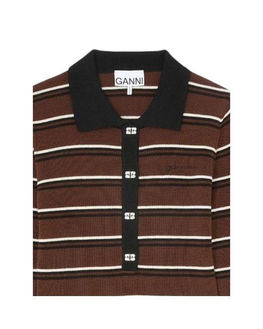 Ganni Brown Tops