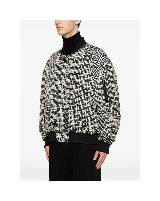 Balmain Gray Jacket for men