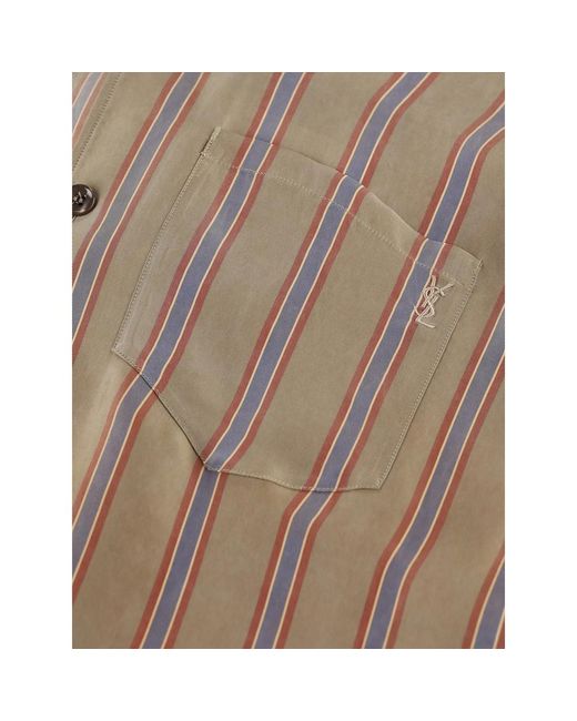 Saint Laurent Brown Neutrals Shirts for men