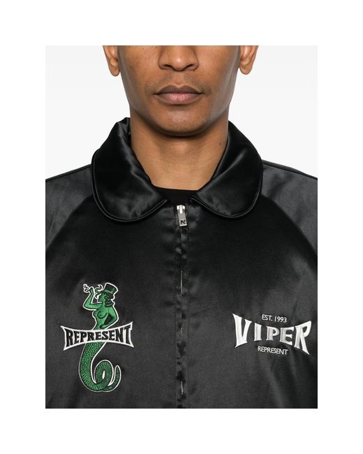 Represent Black Jacket Zip-Front for men