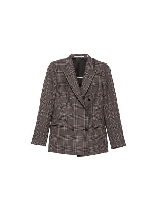 Tagliatore Gray Double-Breasted Blazer