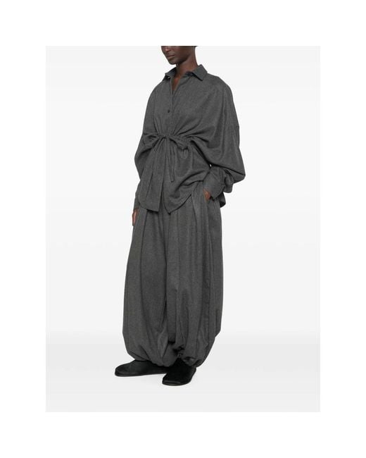 Thelatest Gray E-Dalida Drawstring-Waist Shirt