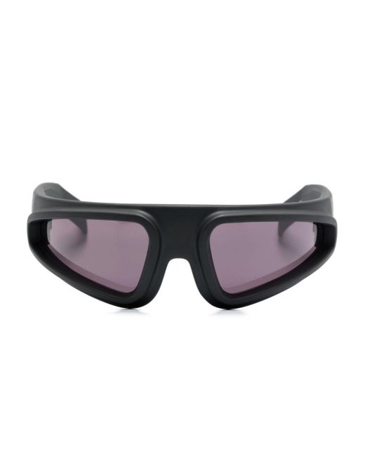 Rick Owens Black Biker-Frame Sunglasses