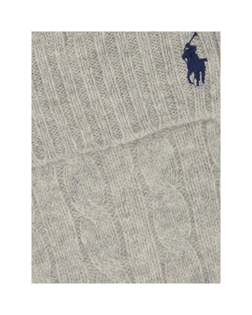 Ralph Lauren Gray Cable-Knit Scarf