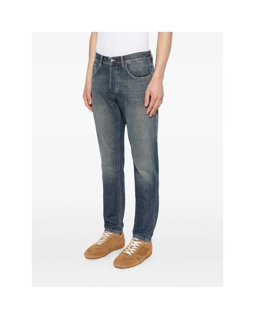 Dondup Blue Button-Fastening Jeans for men