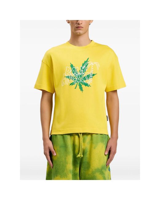 Palm Angels Yellow T-Shirts & Vests for men